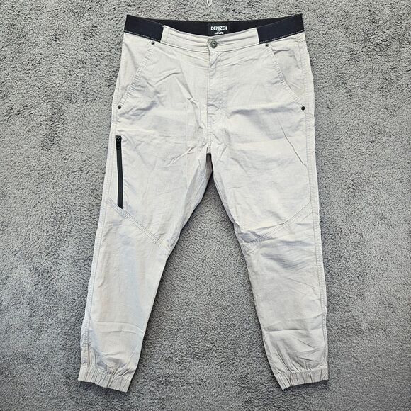 Denizen from Levis Jogger Pants Men Size 34 Gray Elastic Waist - Picture 1 of 10